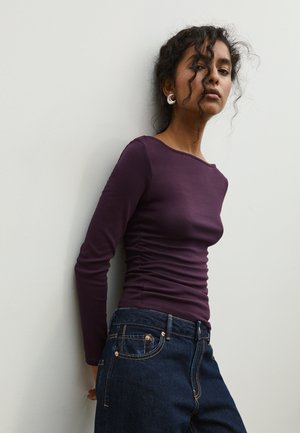 WITH GATHERING  - Langærmet T-shirt - purple
