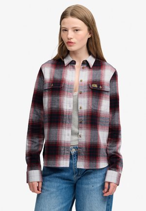Superdry & Co, SUPERDRY LUMBERJACK CHECK FLANNEL SHIRT.. - Skjortebluser - red ivory check