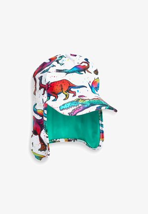 Sombrero - white rainbow dino print
