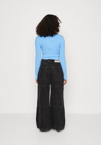 Vero Moda VMGLORY TIE STRING - Strickjacke - little boy blue