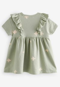 Next SHORT SLEEVE FRILL  REGULAR FIT - Vardagsklänning - green
