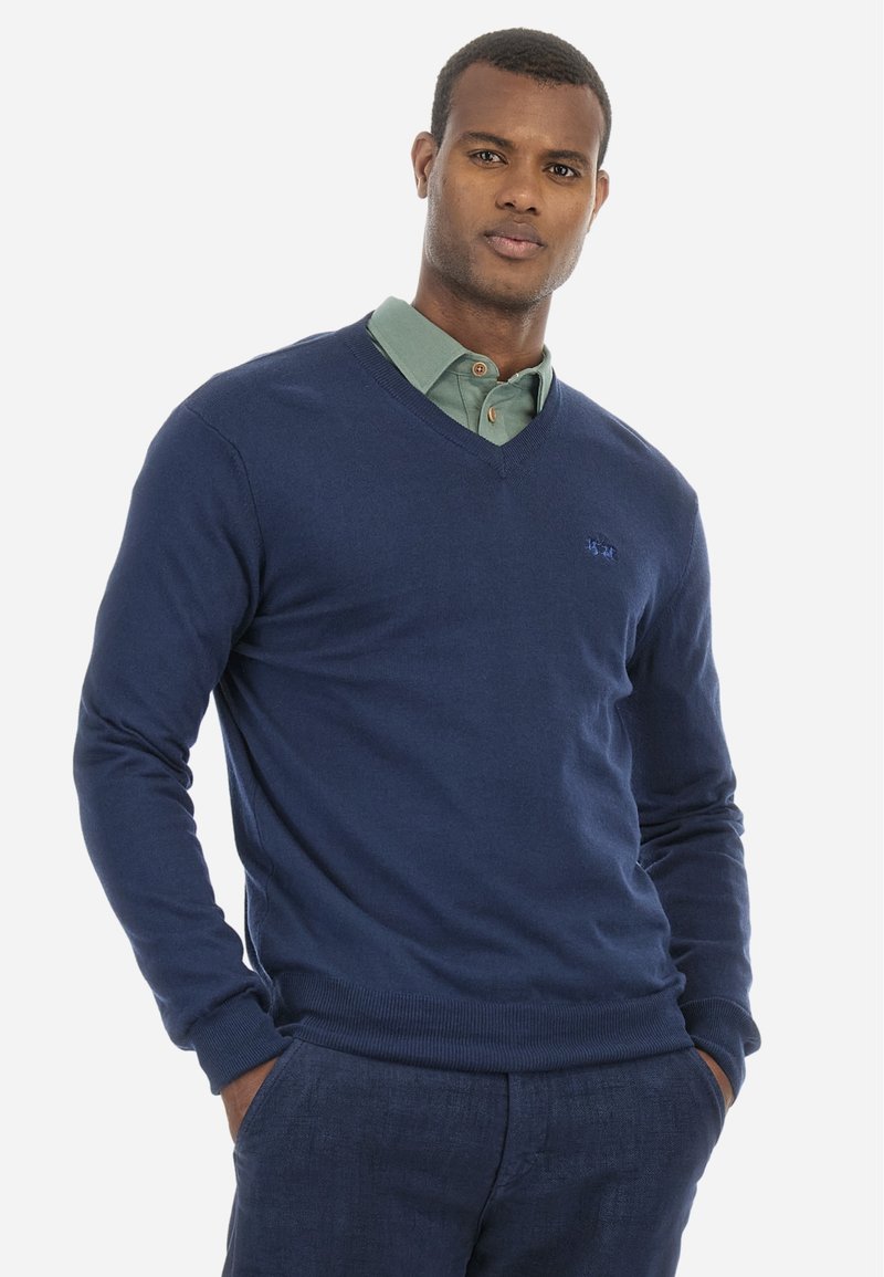 La Martina V-NECK - Maglione - navy