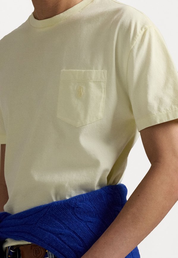 CUSTOM SLIM MINERAL-DYED POCKET T-SHIRT - Basic T-shirt - lime4