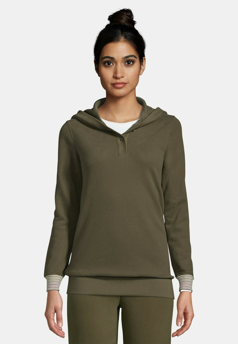 Damen Sweatshirts | LANDS' END Kapuzenpullover forest moss multi stripe/grün - YF64452 Damen Sweatshirts | LANDS' END Kapuzenpullover forest moss multi stripe/grün - YF64452