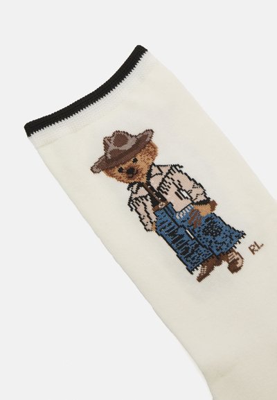 Polo Ralph Lauren WESTERN BEAR CREW SOCK SINGLE - Čarape - ivory