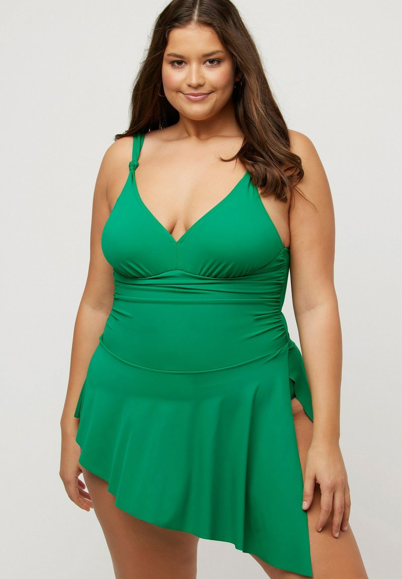Ulla Popken BADEKLEID - Maillot de bain - vert