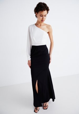 MINNI ONE SLEEVE MAXI - Occasion wear - black/white