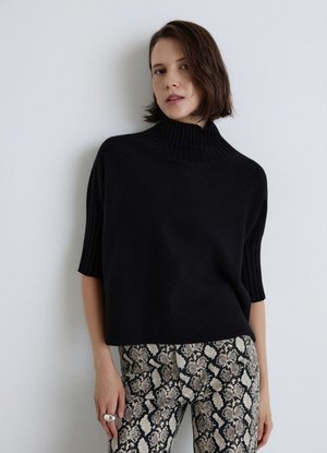 Calliope, MAGLIA TINTA UNITA - Strickpullover - ultrablack