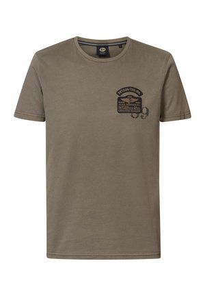 T-Shirt print - dark sand