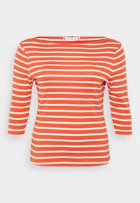 SLIM CODY BOAT 3/4 - Long sleeved top - orange/ecru