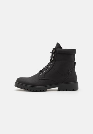 Lace-up ankle boots - black