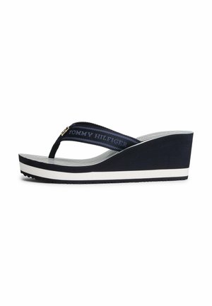 LOGO WEBBING - T-bar sandals - space blue