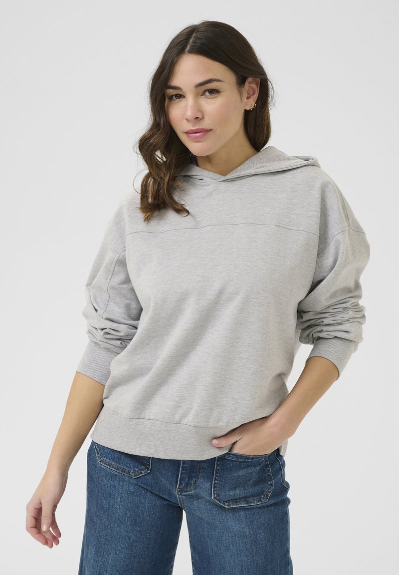Kaffe LIV - Jersey con capucha - grey melange