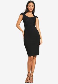 Lipsy SWEETHEART NECKLINE CONTOUR BANDAGE PETITE - Pouzdrové šaty - black