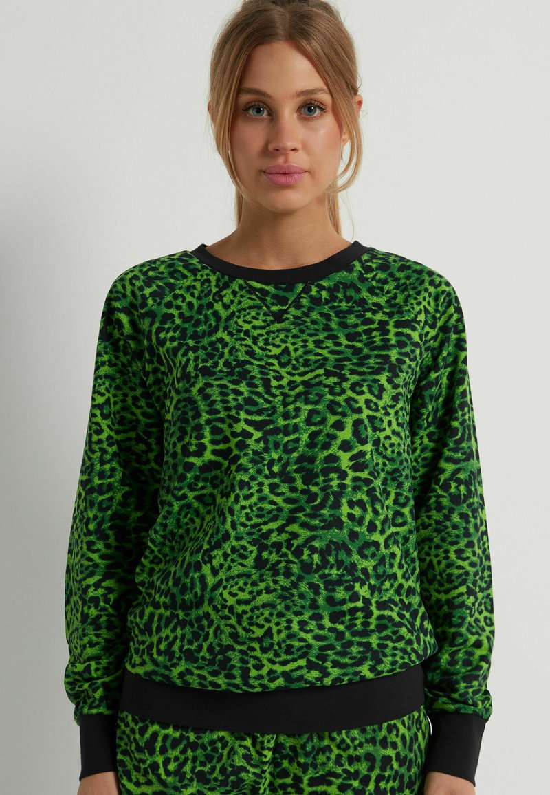 Tezenis LONG SLEEVE Sweatshirt grün/green animal print/vert clair