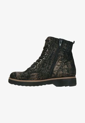 Waldläufer, Bottines à lacets - black