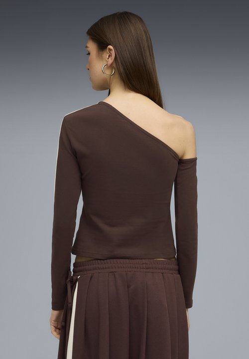 PUMA ASYMMETRIC - Long-sleeved top - chocolate brown — photo 3