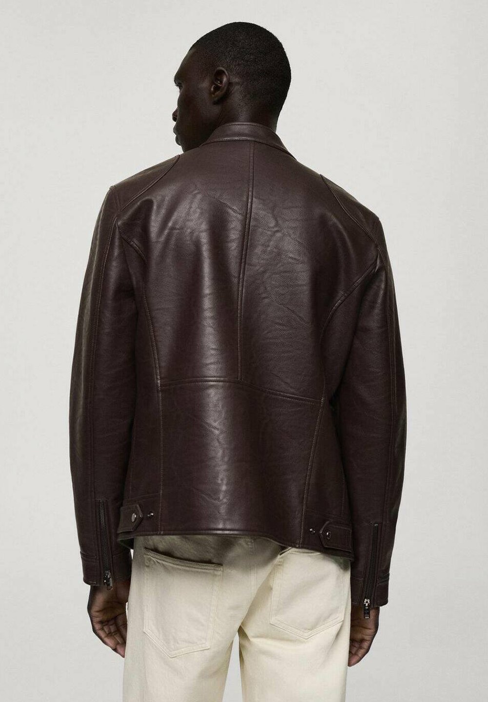 Mango Faux leather jacket - brown - Zalando