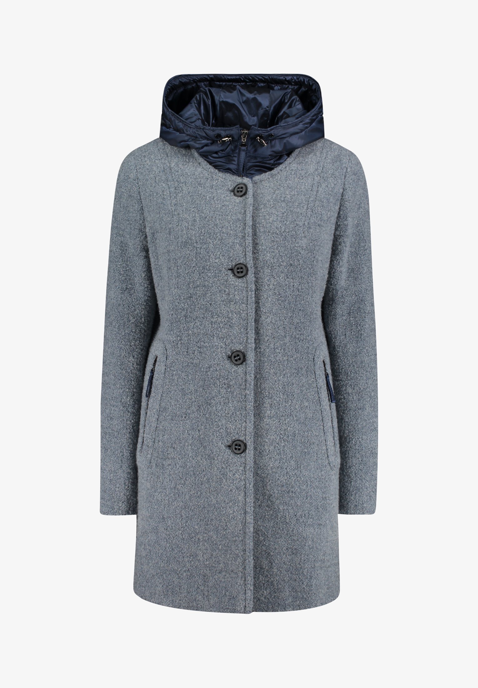 Gil Bret Wollmantel Klassischer Mantel Light Turquiose Melange Grau Zalando De