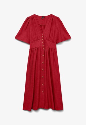 Vero Moda Curve VMCMELANEY MIDI - Blusenkleid - salsa