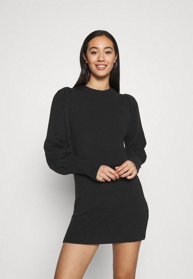 JUMPER DRESS - Abito in maglia - black