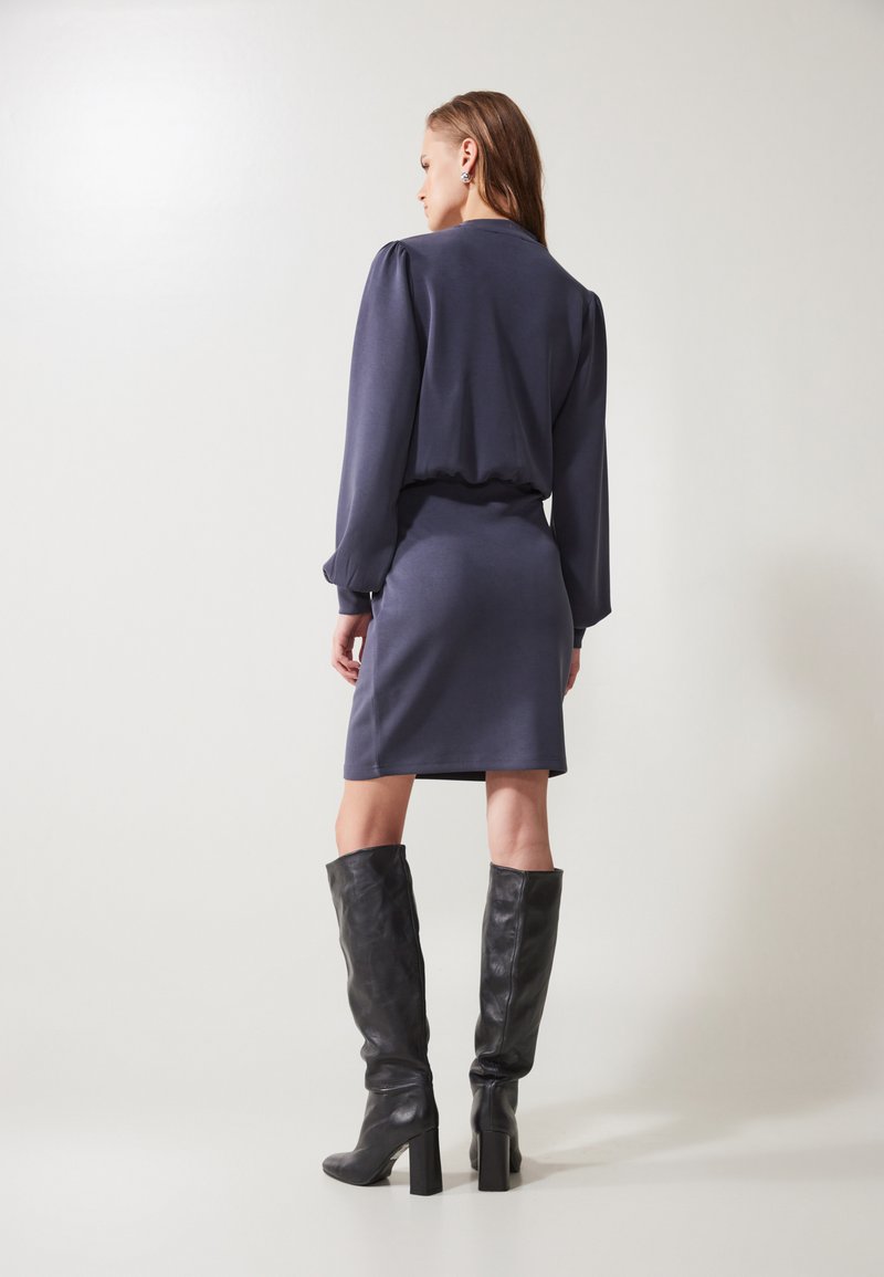 navy dress black boots Ridley Mini Dress in Midnight Navy main image 1