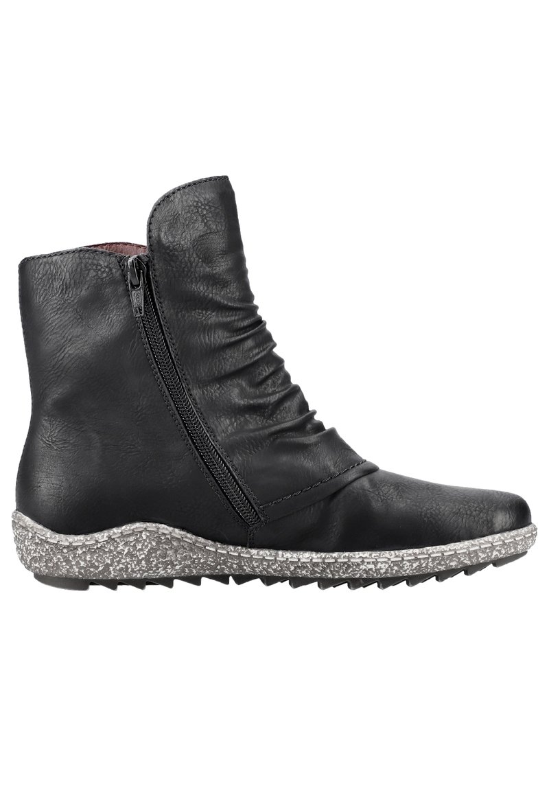 Damen Sneaker | Rieker Cowboy-/Bikerstiefelette black-old silver-wine/schwarz - NT23404 Damen Sneaker | Rieker Cowboy-/Bikerstiefelette black-old silver-wine/schwarz - NT23404