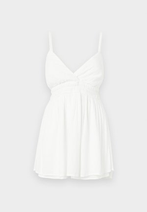 Hollister Co. BARE CHANNELED DROP WAIST ROMPER - Mono - white