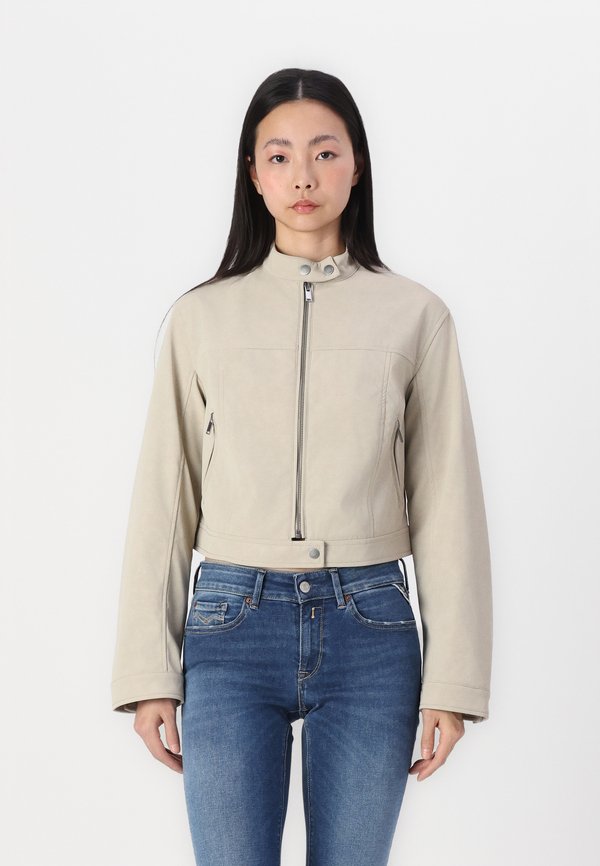 Faux leather jacket - light beige