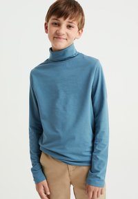 WE Fashion MET COL - Tops ar garām piedurknēm - blue