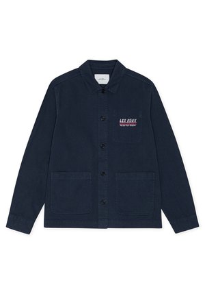 Les Deux, HERRINGBONE ARTIST OVERSHIRT - Лятно яке - dark navy