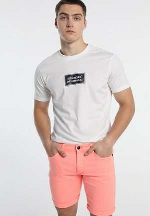 KURZER ARMEL DETALLE FLOCK KOMPFORT - T-Shirt print - weiß