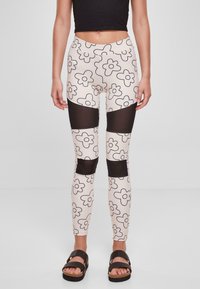 Urban Classics - TECH AOP  - Leggings - softseagrassflower Miniaturebillede 1