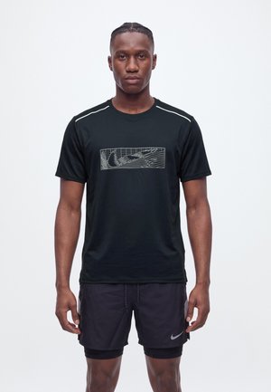 Nike Performance, MILER - Спортна тениска - black/silver-coloured
