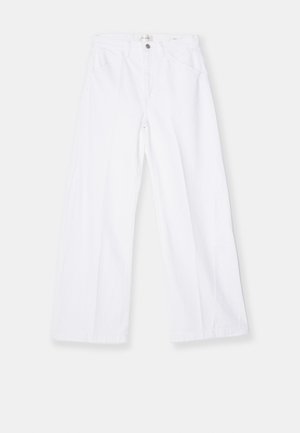 FRAME BAGGY PALAZZO - Platėjantys džinsai - white