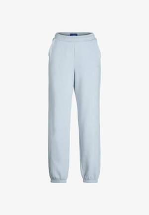 Svijetloplave trenirke od mekog materijala, s elastičnom trakom u struku i manžetama, ležernog kroja i bez vidljivih uzoraka.