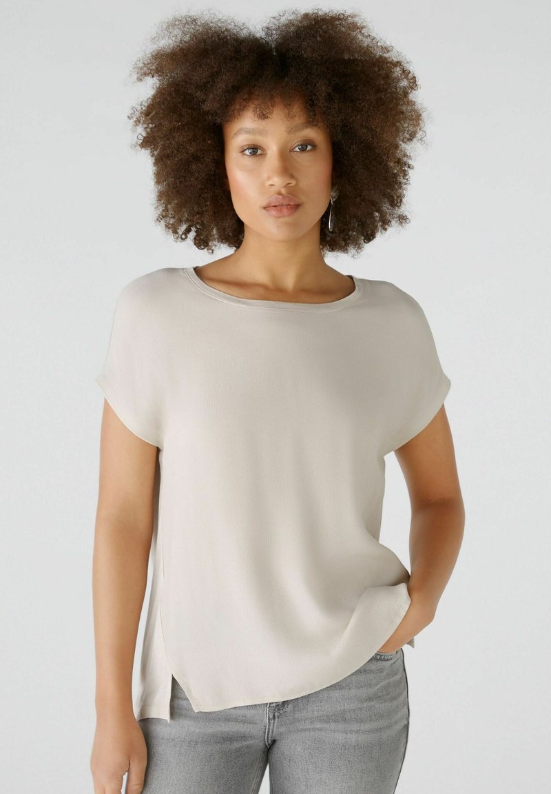 Oui AYANO - T-Shirt basic - light stone
