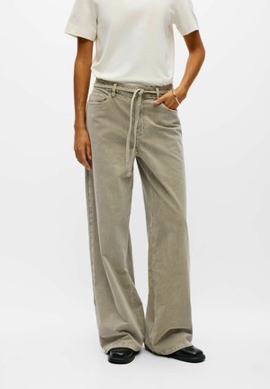 Object, WIDE LEG JEANS CORDUROY BELTED - Coupe large - twill
