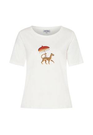 More & More, MORE & MORE WITZIGES KURZARMSHIRT, LEOPARDEN-PRINT - T-Shirt print - off white
