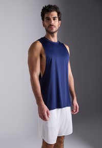 Pier One Sport ULTRA LOW MUSCLE SPORTS TANK - Μπλούζα - dark blue