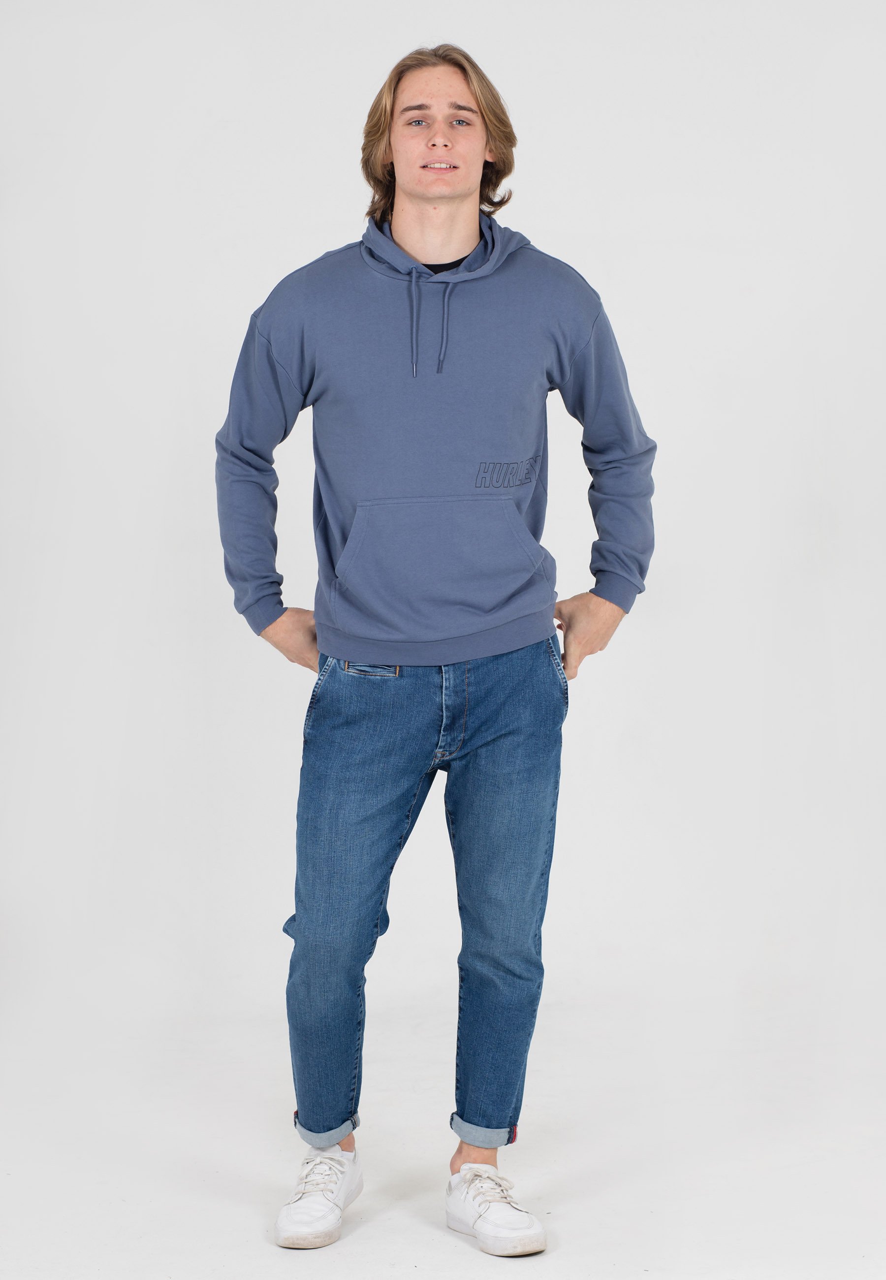 diffused blue hoodie
