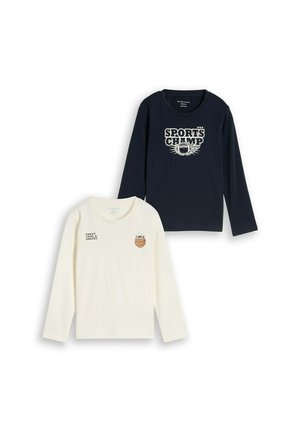 TOM TAILOR, TOM TAILOR T-SHIRT LANGARMSHIRT MIT PRINT IM 2ER-PACK - Longsleeve - sky captain blue
