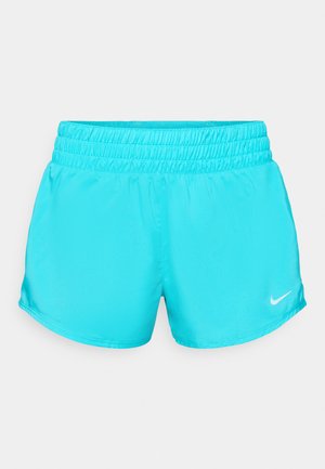 Șorturi sport turcoaz cu un elastic în talie și un mic logo alb Nike în partea dreaptă jos. Material neted și ușor.