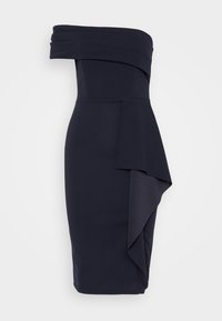 MAXINE RUFFLE MIDI - Žerzejové šaty - navy blue