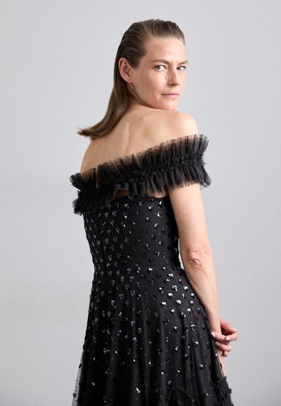 Needle & Thread LOVE LETTER OFF SHOULDER ANKLE GOWN - Gallakjole - graphite