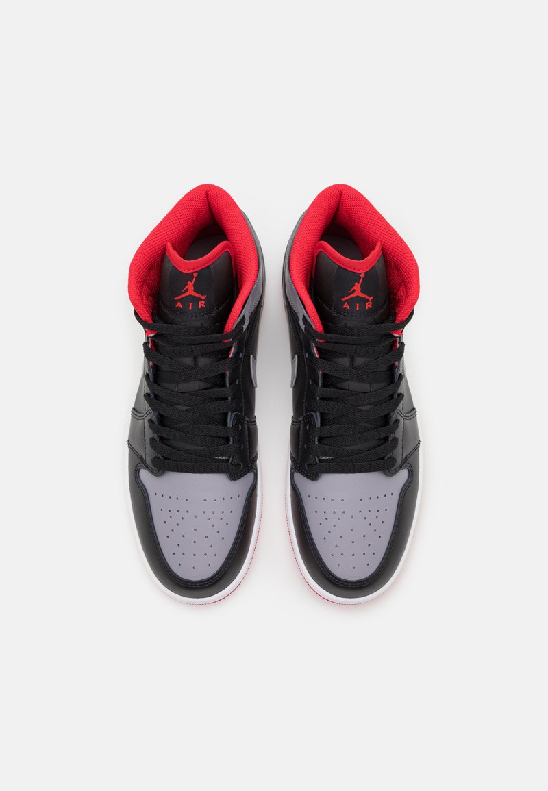 Jordan AIR JORDAN 1 MID - Sneaker high - black/cement grey/fire 