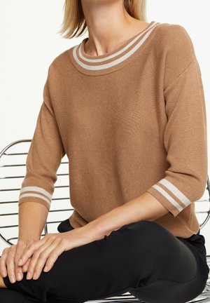 Pullover - mottled brown