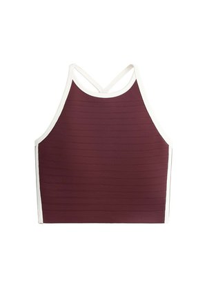 OYSHO, COMFORTLUX CONTRAST PIPING TANK TOP - Haut - burgundy
