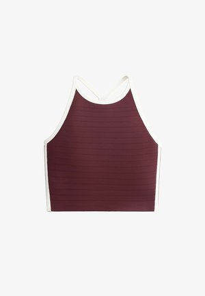 OYSHO, COMFORTLUX CONTRAST PIPING TANK TOP - Haut - burgundy