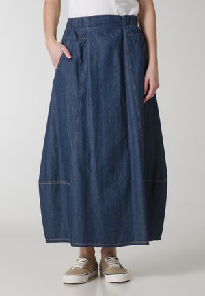 GONNA - Maxi skirt - blu denim